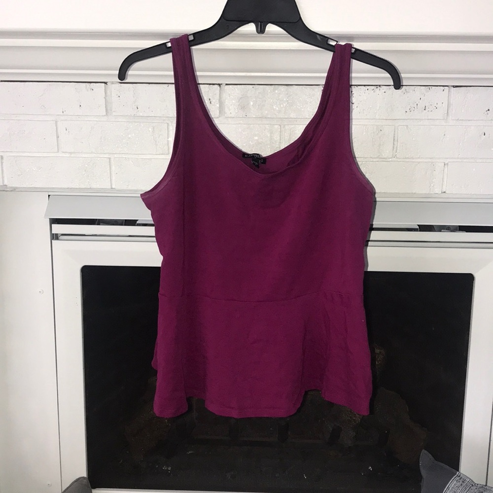 Purple peplum top